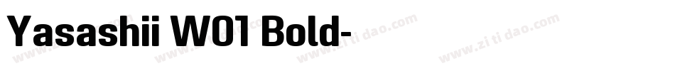 Yasashii W01 Bold字体转换